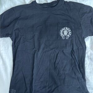Chrome Hearts Black Tee with White Logo